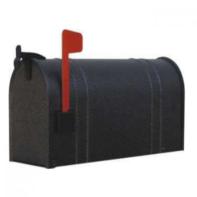 JHC-4021 US-Mailbox With Red Flag Garden Standing Metal Post Style Box